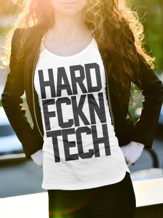 HARD FCKN TECH Női Póló Fehér