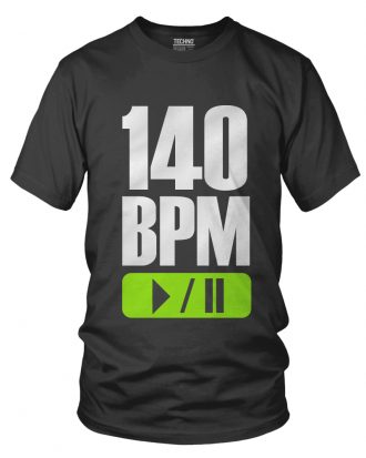 140 BPM TECHNO Férfi Póló fekete