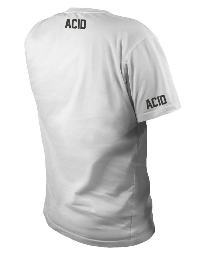 acid póló férfi fehér hátulja
