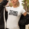 TECHNO IS MY BOYFRIEND Női Póló fehér