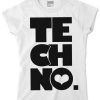 Techno női póló fehér