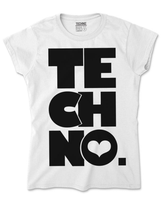 Techno női póló fehér