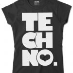 Techno női póló fekete