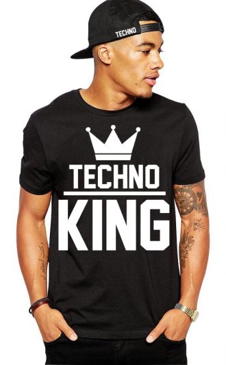 TECHNO King Férfi Póló fekete