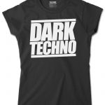 dark techno női póló fekete