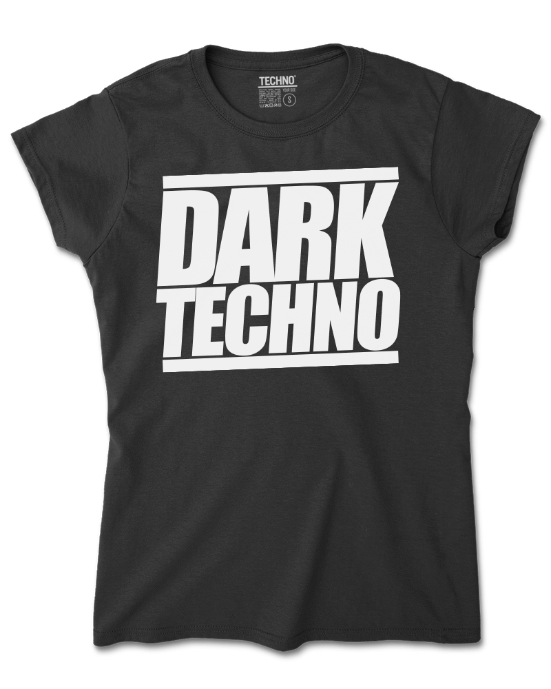 dark techno női póló fekete