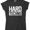 hard techno női póló fekete