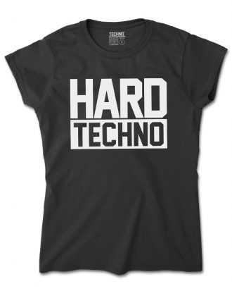 hard techno női póló fekete