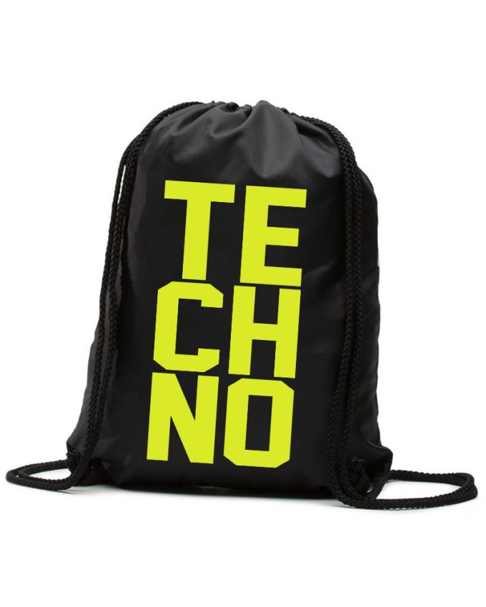 TECHNO Hátizsák neon sárga