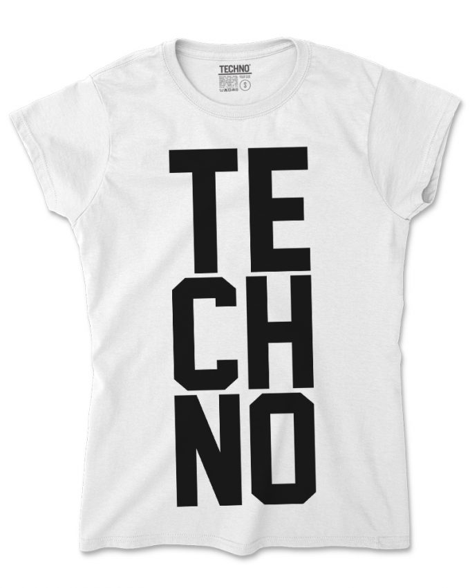Techno női póló fehér