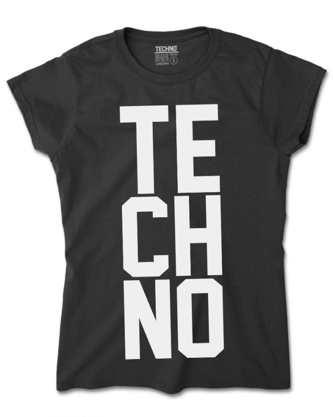 Techno női póló fekete