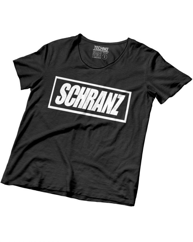 schranz póló férfi fekete
