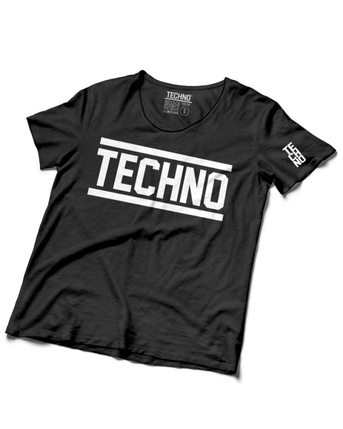 TECHNO line férfi póló fekete