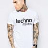 techno - is not a genre, it's a philosophy Férfi Póló fehér
